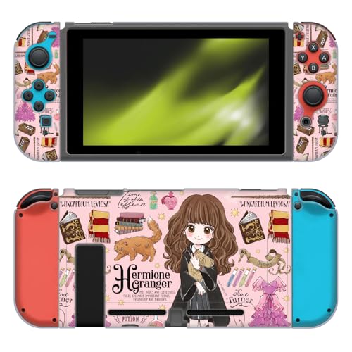Head Case Designs Funda de gel suave con licencia oficial de Harry Potter Hermione con diseño gráfico compatible con Nintendo Switch