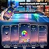 Homly Rechargeable Submersible Pool Lights with Wireless APP Control, Waterproof Underwater Smart LED Lights Controlled Multiple Lighting Modes, 4000mAh Magnets Lights for Multi Scene Pool Decoration