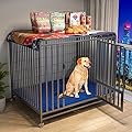 Heavy Duty Dog Crate - Dog Playpen, Strong Extra Large Dog Cage, Xxl Dog Crate Metal Kennel Locking Door & Wheels Removable Tray Openable Top for Large Pets 95cm/110cm (Size : 110 * 72 * 95cm)