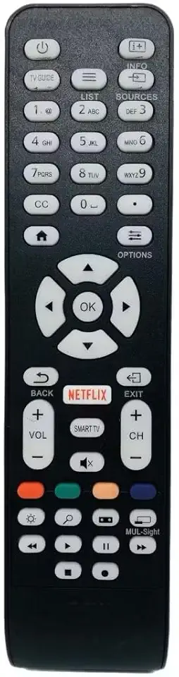 Controle Remoto para TV AOC Smart, Preto, Modelo Compatível