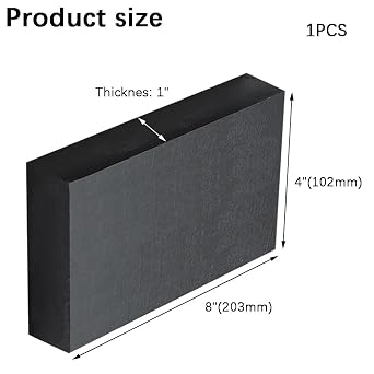 Acetal Copolymer Plastic Sheet 1 Thick - 4 x 8 Black POM Plastic Block for Machining Precision Parts,Home Decor,DIY Projects(Opaque Black Acetal Copolymer 1 PCS)