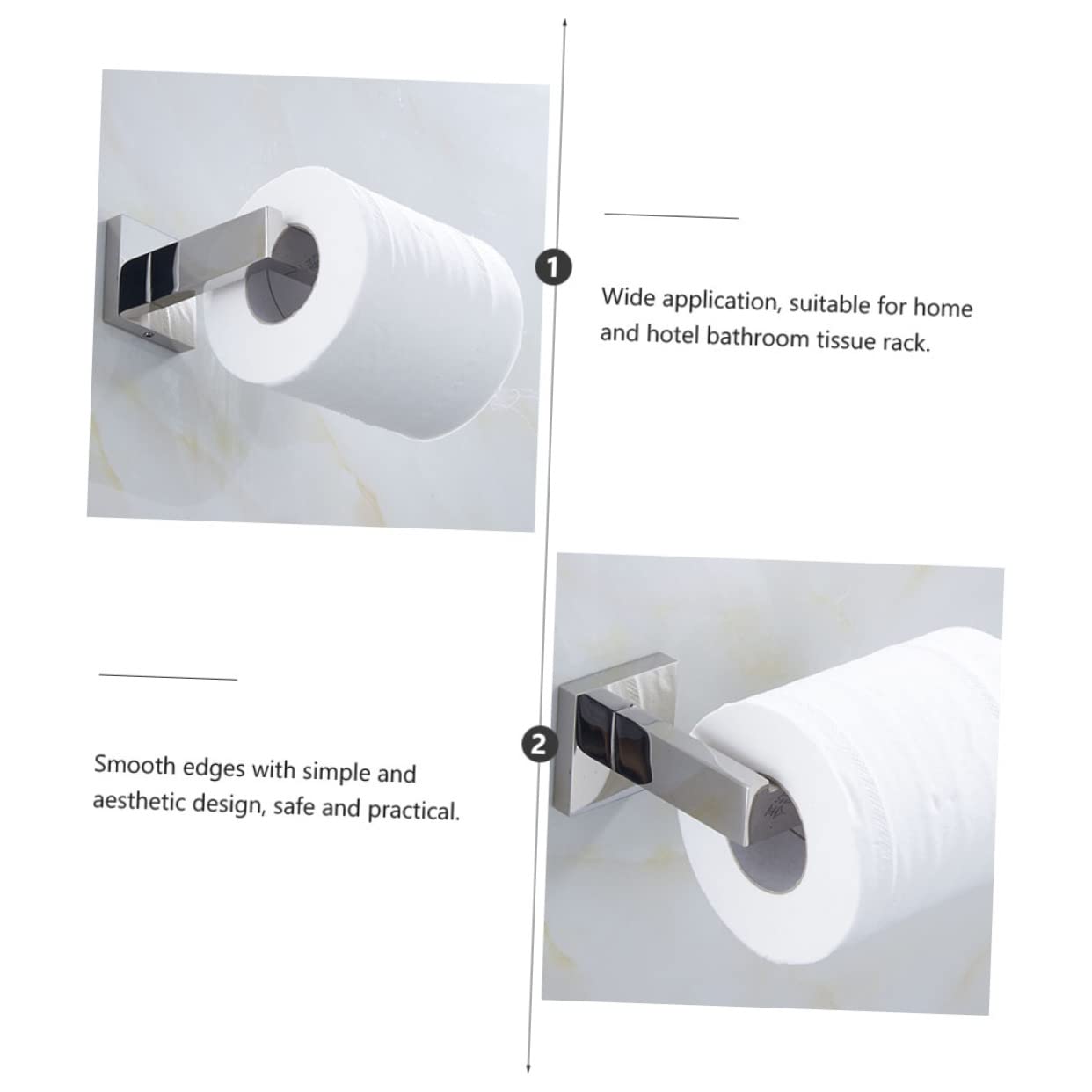 Drenky Porta Carta Igienica Nero,Porta Rotolo Carta Igienica da Parete in Acciaio Inox 304 Porta Carta Igienica Adesivo Portacartaigienica Bagno
