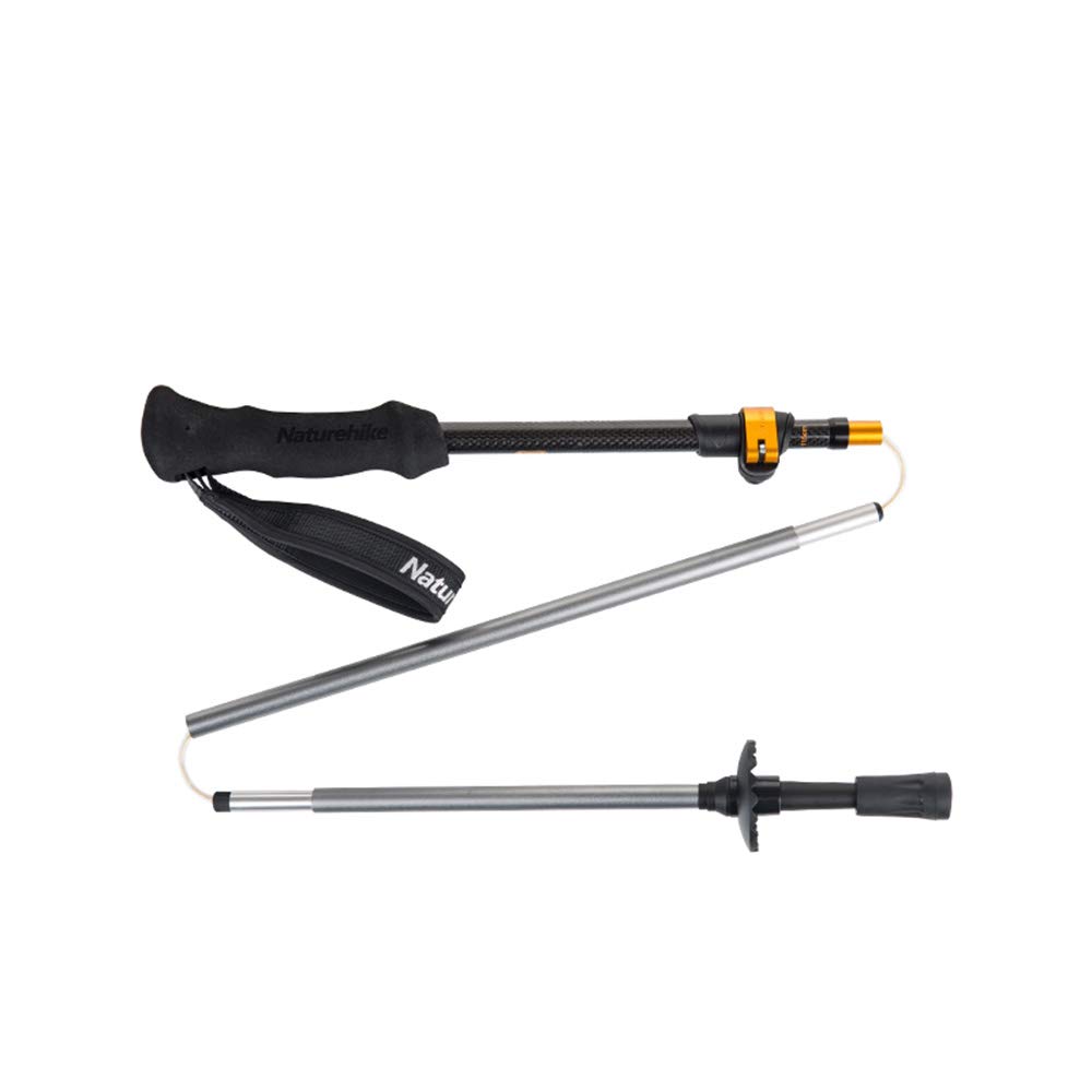 GSP Bastones para Caminar Fibra de Carbono Barras de Alpinismo Plegables para Exteriores, ultraligeras, telescópicas, Cinco Bastones para Caminar Motos de Escalada de montaña,Green