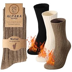 Belloxis 3 Pairs Alpaca Cashmere Socks