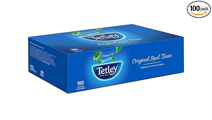 Brew Lab Real Taste Tetley Regular Tea Bags, 100 Pieces