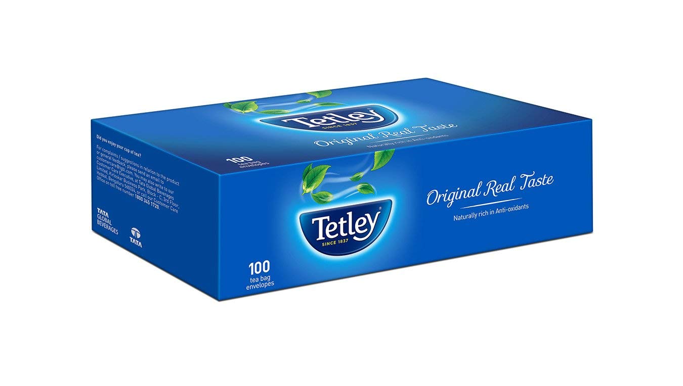 Real Taste Tetley Regular Tea Bags, 100 Pieces