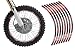 Dirt Bike Rim Protector Decal Kit for 19 and 21 Inch Wheels By Allmotorgraphics No2119 Red