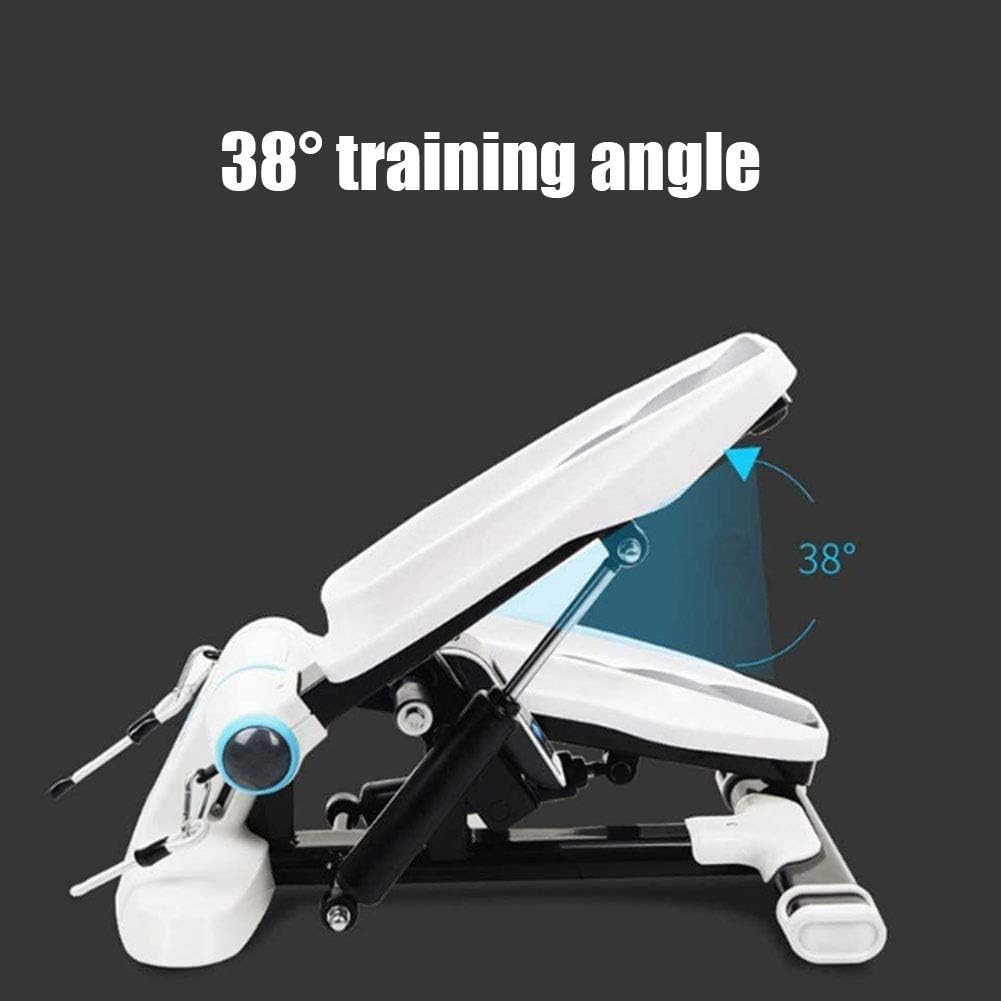 Stepper,Home Exercise Machine Fitness Equipment Legs Trainer with Resistance Bands and Monitor - Swing Stair for Home/Gym Use