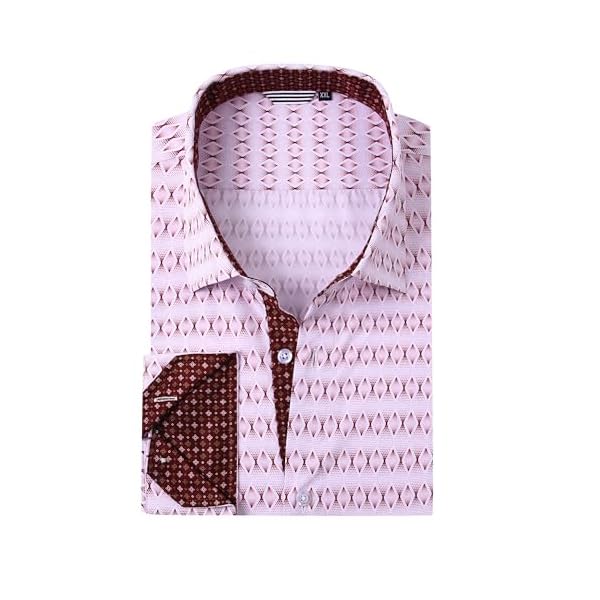 Alex Vando Mens Printed Dress Shirts Long Sleeve Regular Fit Button Down Shirt