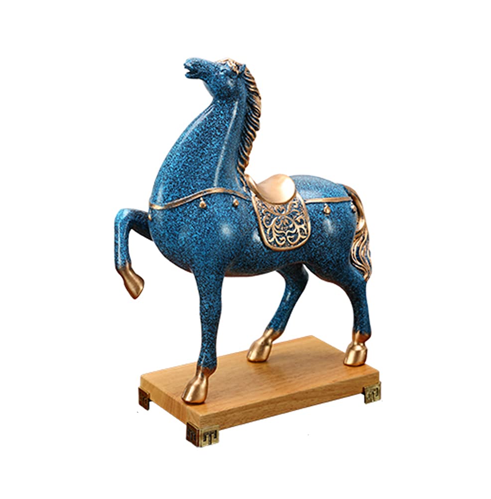 Artisanat maison statue de décoration de cheval en résine peinte pour bureau chic