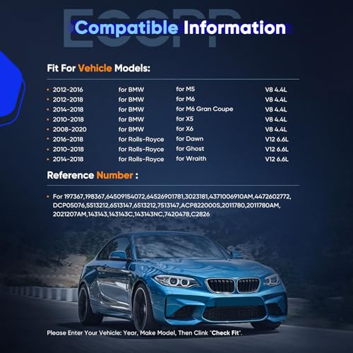 Image of ECCPP AC Compressor Fit for BMW 550i X5 X6 M6 750i 4.4L 2009-2018 | Fast Cooling AC Compressor with Clutch