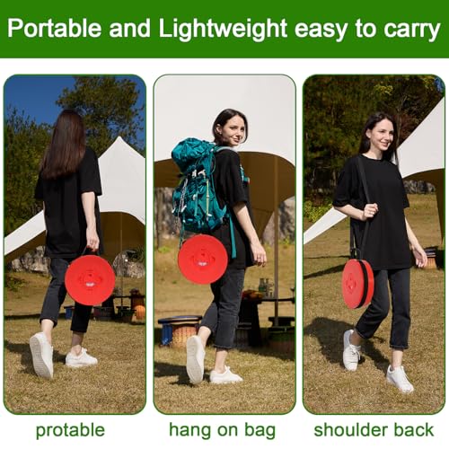 Image of 2026 Upgraded XXL Collapsible Stool with Thick Cushion,19.7 inchH-11.8 inchD Telescoping Folding Stool for Adults, More Sturdy Camping Stools with Load Capacity 1000lbs for Outdoor,Garden,Fishing,Hiking