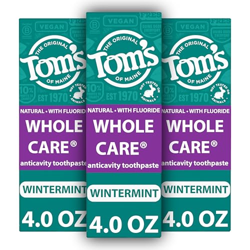 Toms of Maine Whole Care Natural Toothpaste with Fluoride Wintermint 4 Oz. 3-Pack (Packaging May Vary)