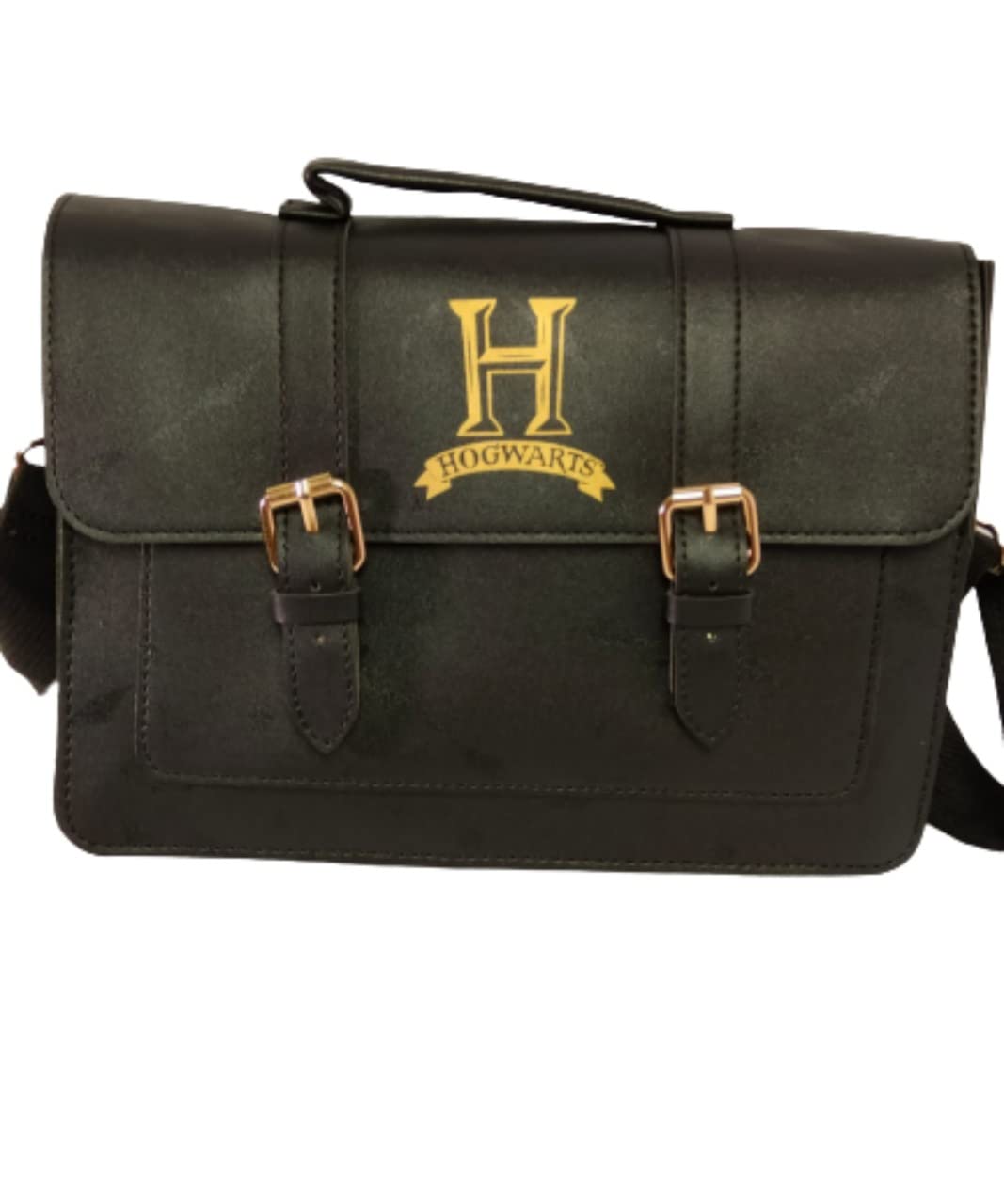 Harry Potter Back Leather Shoulder Hogwarts Messenger Bag 30*21*10cm BLACK