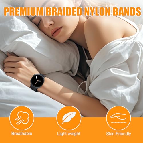 Image of BXUXOHS Magnetic Nylon Bands for Samsung Galaxy Watch 8 Band /Galaxy Watch 8 Classic,Braided Elastic Fabric No Gap Sport Strap for Galaxy Watch 8 /8 Classic 40mm 44mm 46mm men /women