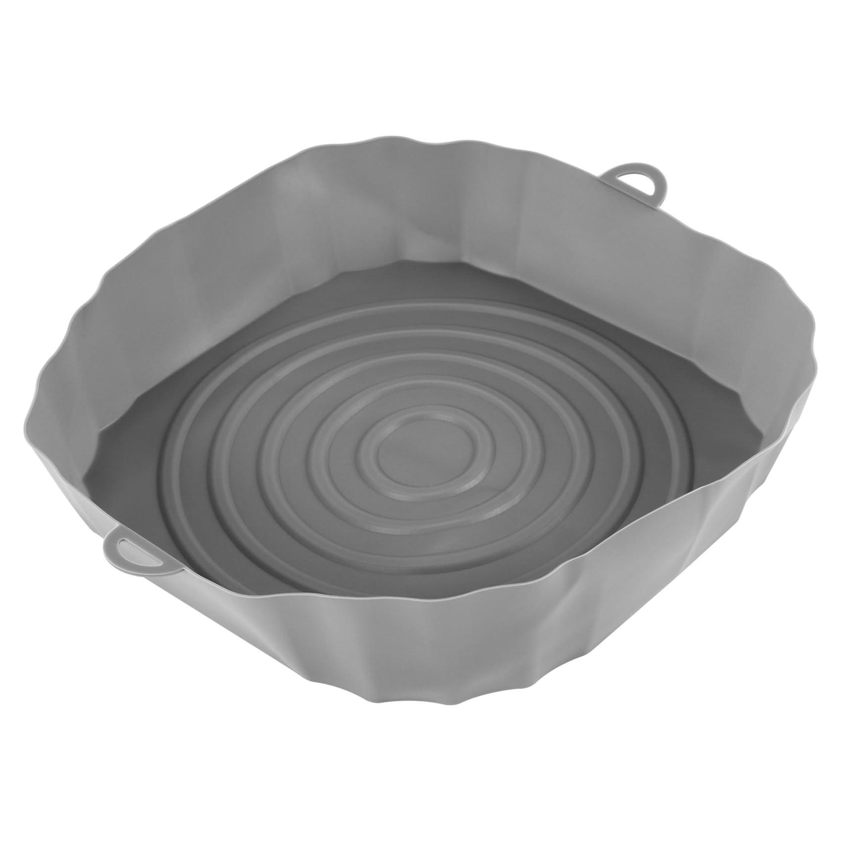 Ximie Grey 20Cm Air Fryers Oven Baking Tray Fried Chicken Basket Mat Airfryer Silicone Pot Round Replacemen Grill Pan