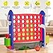 Giant 4 Connect in a Row Game Outdoor, Height Adjustable Jumbo 4-to-Score Yard Games Set with Basketball toy, Ring Toss Golf Play for Kids & Adults Outdoor Indoor Family Holiday Party Game Gift