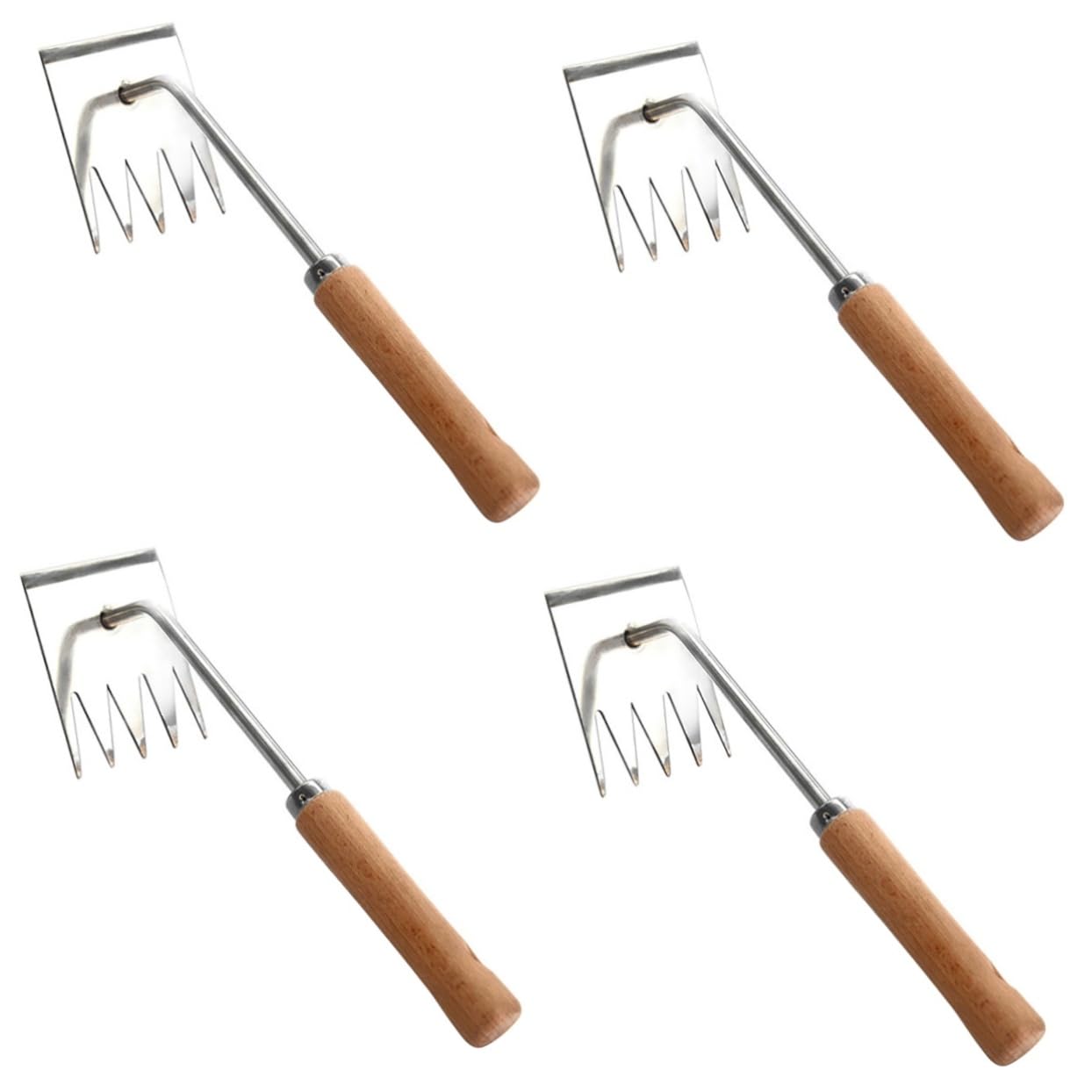 ifundom 4 Stück Ergonomischer Hand Unkrautstecher und Leichtes Robustes Gartenwerkzeug für Müheloses Entfernen Wurzeln für Gartenliebhaber