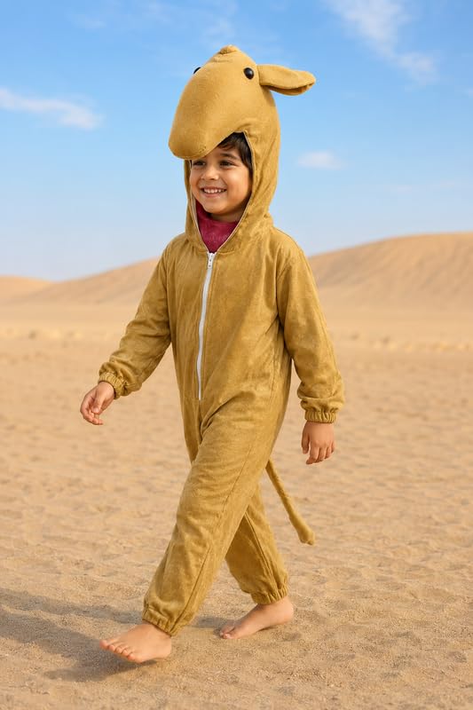 Image of Animal Costume for Kids | Plush Fancy Dress Costume for Boys & Girls |School Fancy Dress, Annual Day, Jungle Theme, Role Play, Halloween & Birthday Party