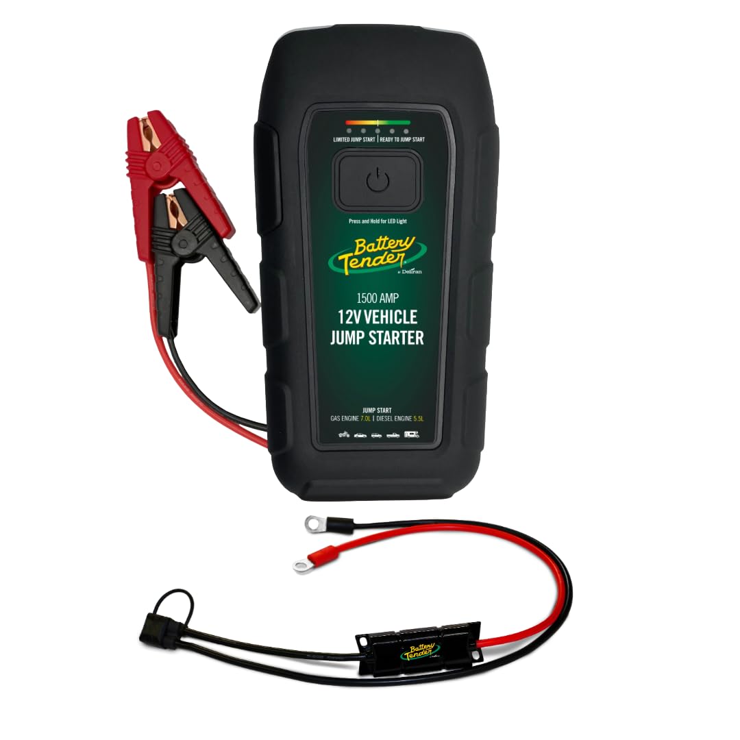 Battery Tender 1500 AMP Jump Starter 12000mAh Power Bank Ring Terminal Harness for 12V Jump Starter - Motorcycle