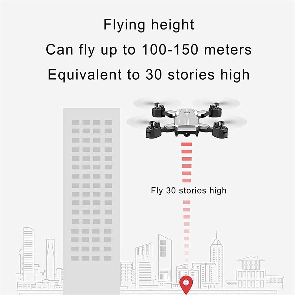 Drone with 1080P HD Camera for Adults Kids FPV WiFi Live Video RC Quadcopter Beginners 2 Batteries and Carrying Case with Auto Hover 3D Flip Headless Mode One Key Start Waypoint Fly (Black)