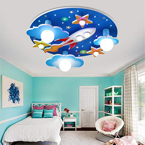 Lámpara para niños con diseño de cohete y control remoto de 61 cm 4