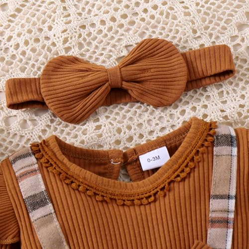 Baby Girl Clothes Fall Winter Outfits Ruffles Plaid Romper Long Sleeve Bodysuit One Piece Jumpsuit 0-18 Months4