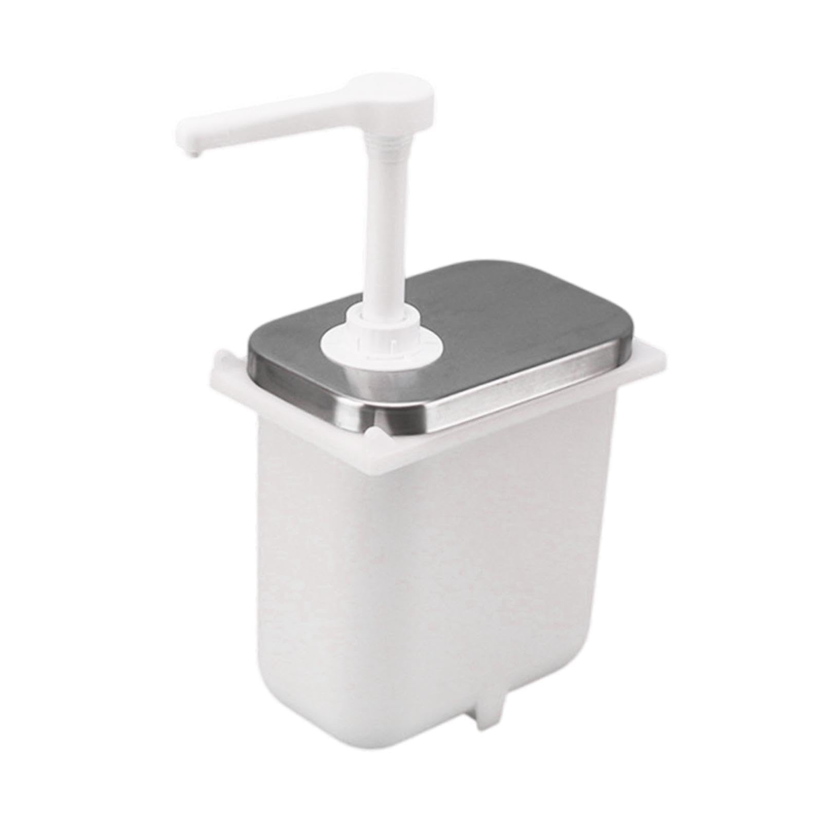 Dispensador de con Recipiente para Condimentos Bomba Dosificadora de una Sola Cabeza Estructura Robusta y Desmontable Herramienta Funcional, 2.5 L Sin Caja Exterior, Individual