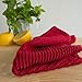 Now Designs Ripple Kitchen Dishcloth, Set of 4, Carmine Red