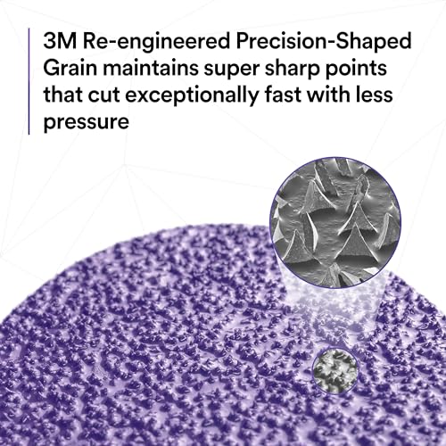 Image of 3M Cubitron 3 Fibre Disc 1182C, 36+, TN Quick Change, 4-1 /2 in, Reduce Changeout, Productivity, Use on Mild or Carbon Steel, for Beveling, Heavy Grinding, Weld Removal, Flame Cut Smoothing, 25 /Bag