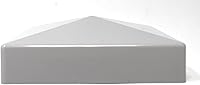 Vista 8 de True - Tapa para poste de valla de vinilo piramidal de plástico de 5 x 5 (5.000 in x 5.000 in), color negro o blanco, múltiples cantidades