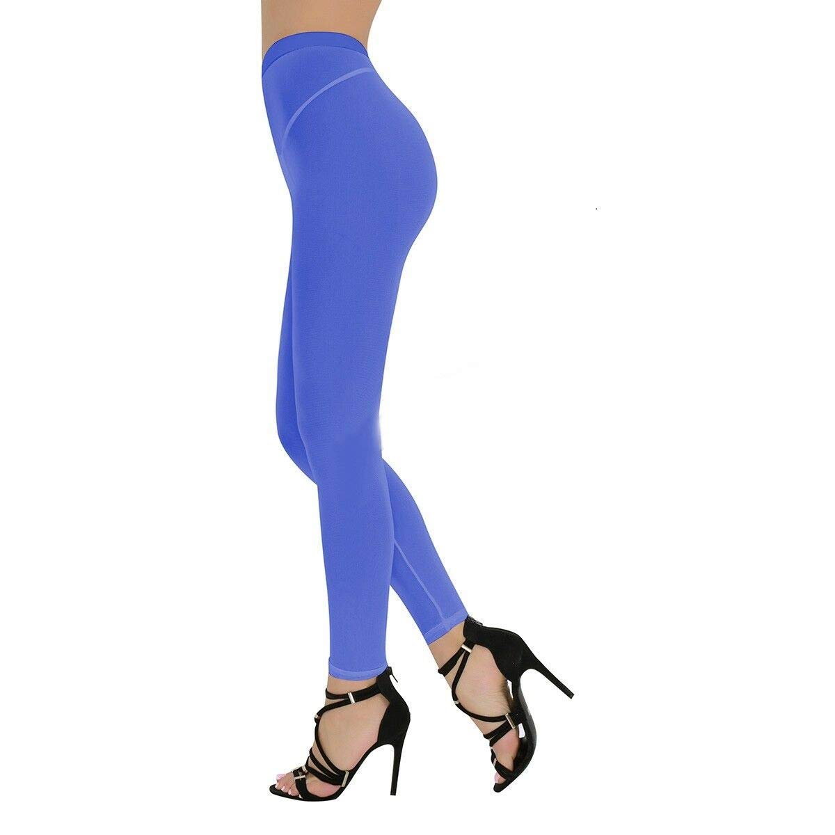 Lazutom Sexy Women See Through Sheer Mesh Pants Leggings (Blue)