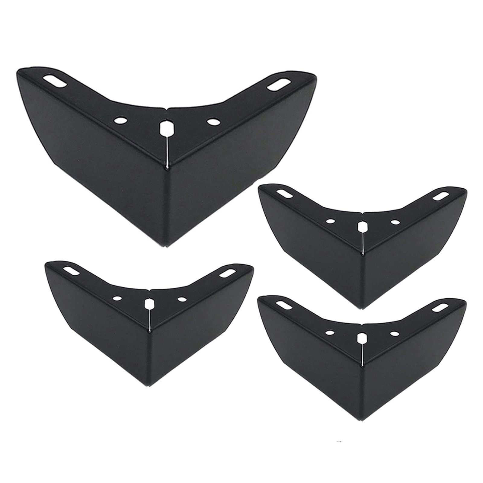 UYHBCNQD 4Pcs Replacement Legs Metal Furniture Legs Set Furniture Foots Dressers Support Legs Tables Feets Cabinets Feets Benches Legs(Nero,5cm/2in)