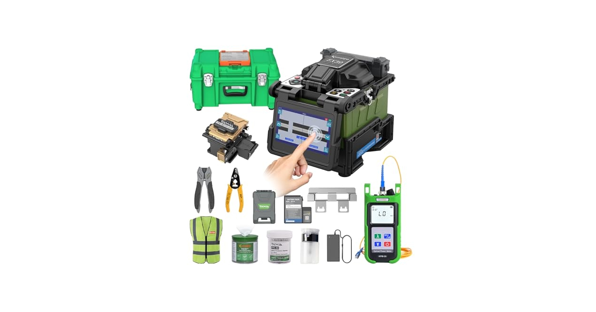 Amazon.com: KOMSHINE Fiber Fusion Splicer FX39 with 6 Motors