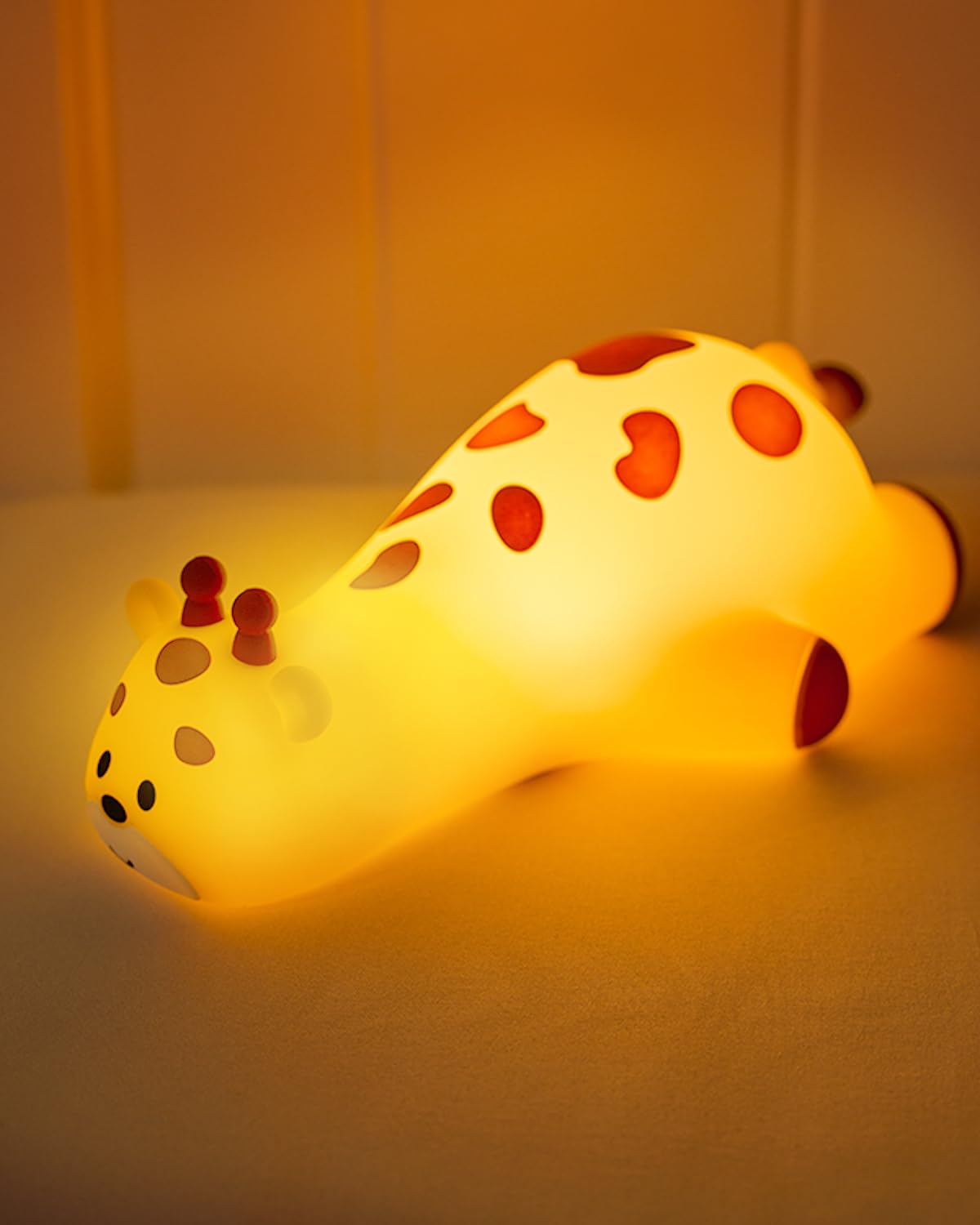 Luz nocturna para niños, jirafa, lámpara de noche con control de grifo de silicona con apagado automático de tiempo, bonita luz LED portátil para guardería para bebé, niño pequeño