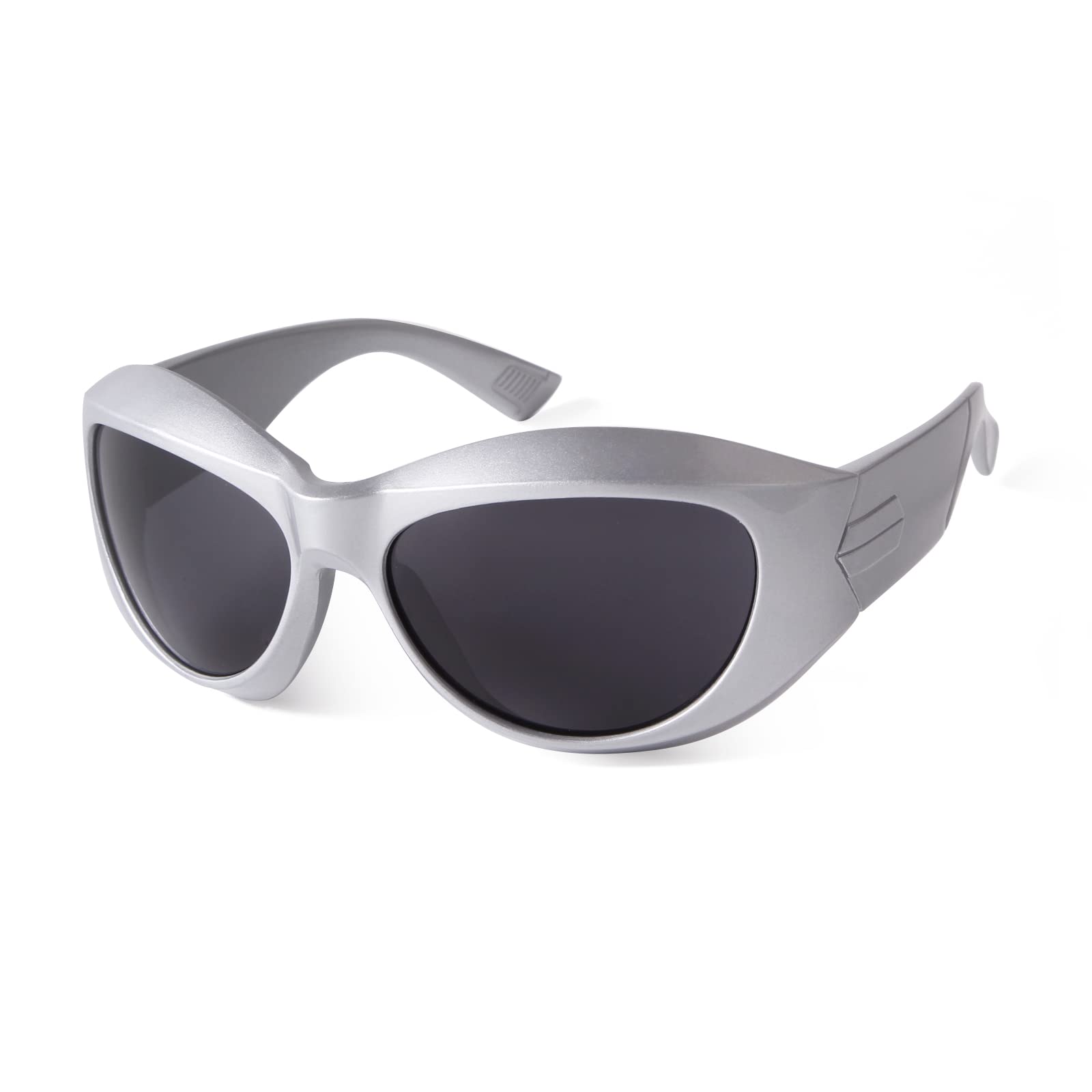 PEGHPEGH Wrap Around Sunglasses Fashion Futuristic Oversized Oval Sunglasses for Men Women Y2K Trendy PH20926