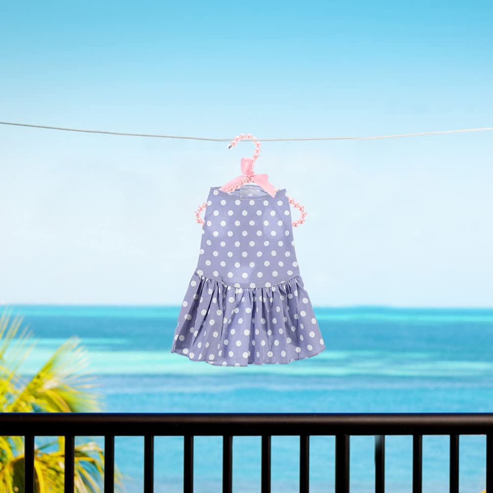 Toddmomy Perchas para bebés, 5 piezas de perlas, perchas de ropa con cuentas, perchas de vestir, pantalones, perchas, perchas, para niños, mascotas, perros, bebés, perchas para niños