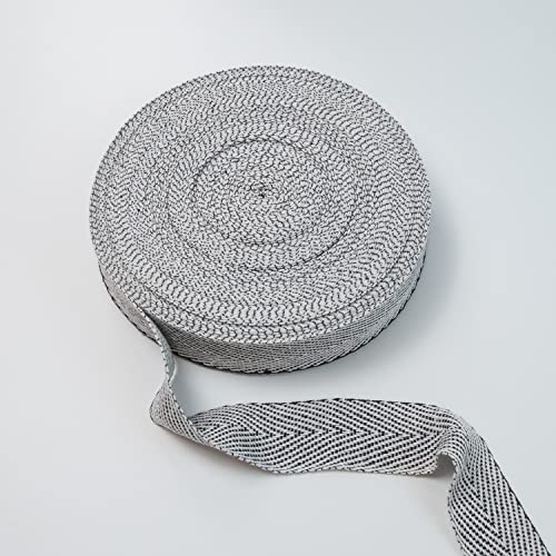 zalati Rug Binding Tape 100m Binding Tape Edge Bias Binding Webbing Ribbon for DIY Rug Finishing Cotton Twill Tufting - Grey - Image 2