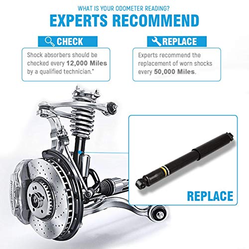 Maxorber Rear Set 2 Pieces Shocks Struts Absorber Compatible with Grand Cherokee 1999-2004 Shocks Absorber - Thumbnail 3