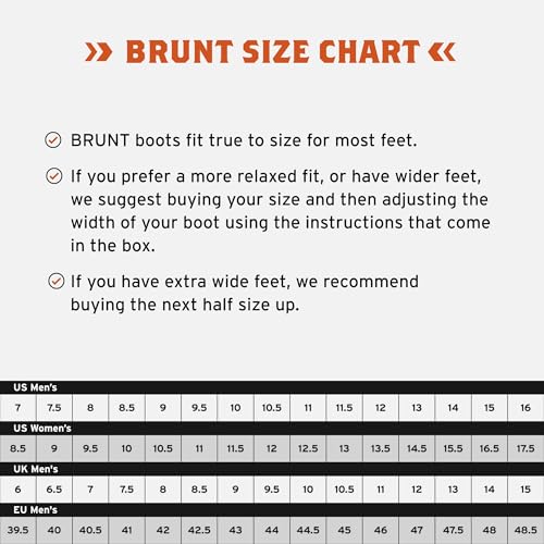 Brunt 112-22031-10 Marin Toe (Comp Toe) - Men’S Size 10, Brown - 6 Inch Waterproof Reinforced Wedge Work Boot - Eh Rated - Slip + Oil Resistant - Adjustable Width System thumb #5