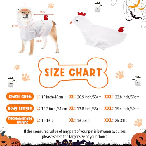 Disfraz de Pollo para Perro Halloween y Acción de Gracias miniatura 2