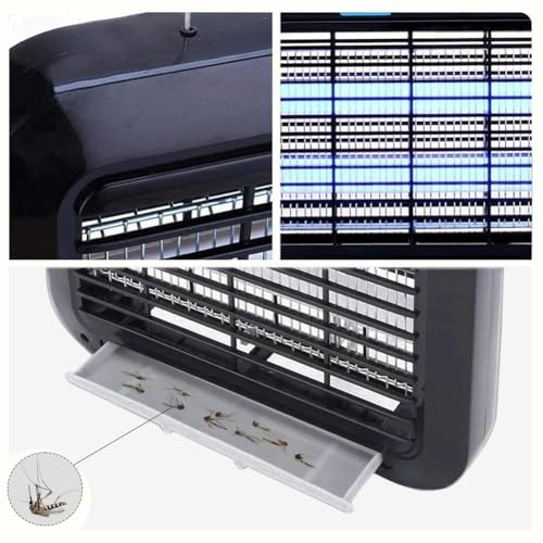 Image of Electric Mosquito Killer, Fly Insect Killer Machine, Insect Bug Zapper,Fly Catcher and Trap Killer LED Lamp for Set for Kitchen ^ Professional High Carbon Stainless Steel (Black)