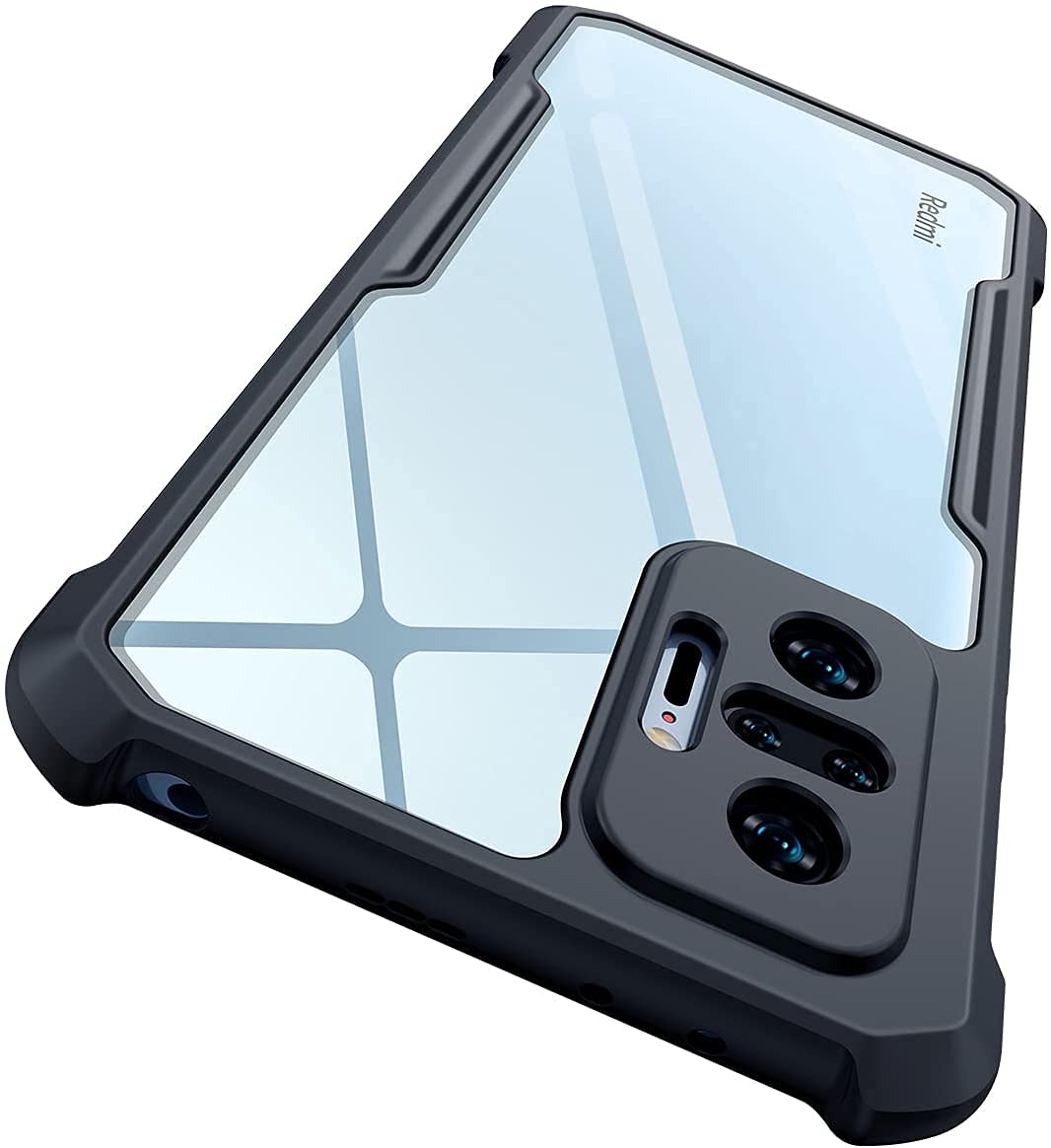 SHINESTAR Redmi Note 10 Pro/Redmi Note 10 Pro Max Back Cover Case | Ultra Thin 360 Degree Protection Crystal Clear Tranparent Bumper Back Cover Case for Redmi Note 10 Pro/Pro Max Mobile -Black (B099GR1MPZ) Amazon Price History, Amazon Price Tracker