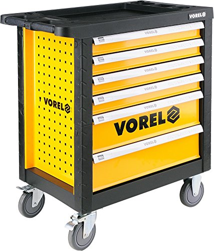 Vorel - Profesional fahrbarer coche carro de taller 177tlg lleno carro de herramientas 6 cajones para joven