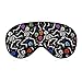 Breathable Sleep Mask Compatible with Funny Dancing Skull Skeleton Sleeping Blindfold Comfortable Blindfold Eye Mask with Adjustable Strap for Men Women