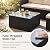 Devoko Patio Sofa,Outdoor Furniture Set 4 Pieces,Wicker Sectional Couch with Glass Desktop and 75.9in Wide Backrest for Backyard, Deck,Porch & Poolside(Black)