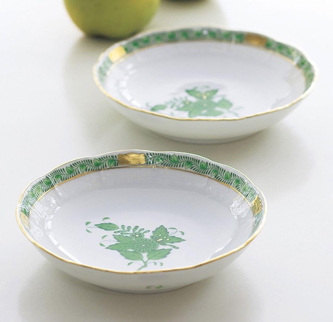 新品・未使用 Herend(ヘレンド) アポニーグリーン フルーツボール 2枚 アポニー・グリーン] フルーツボール ペア
