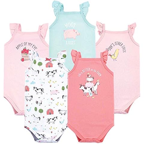 Hudson Baby Cotton Sleeveless Bodysuit Set Cover