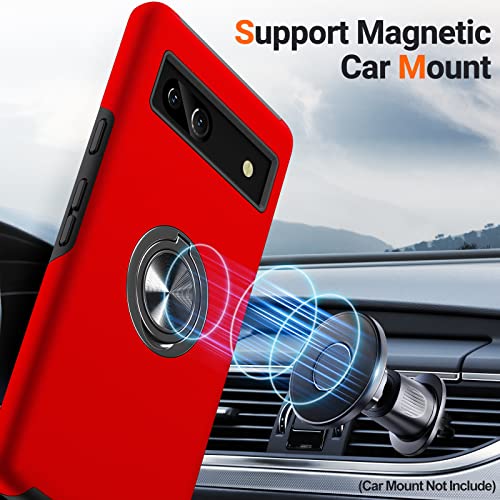 AOUIA for Google Pixel 7A Case, Pixel 7A Case with 360° Magnetic Kickstand Ring, Military Grade Drop Protection - Image 4