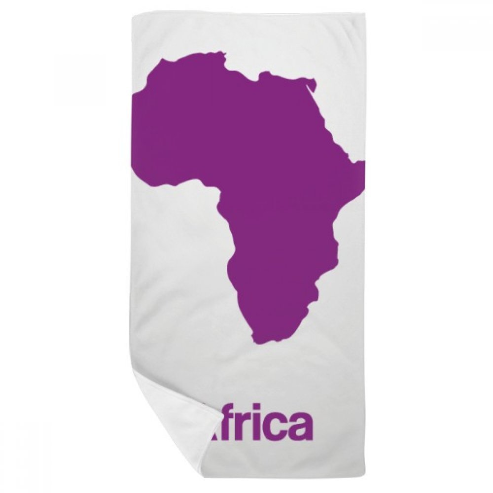 Serviette de bain motif Afrique 35x70cm en tissu doux multicolore